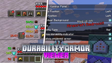 Мод Durability Armor Viewer 1.21.130 (отображение брони в)