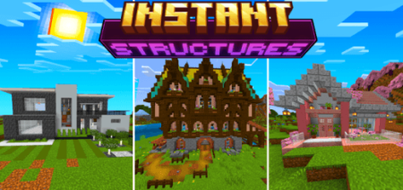 Мод Instant Structures v7 1.21.124 (готовые постройки)