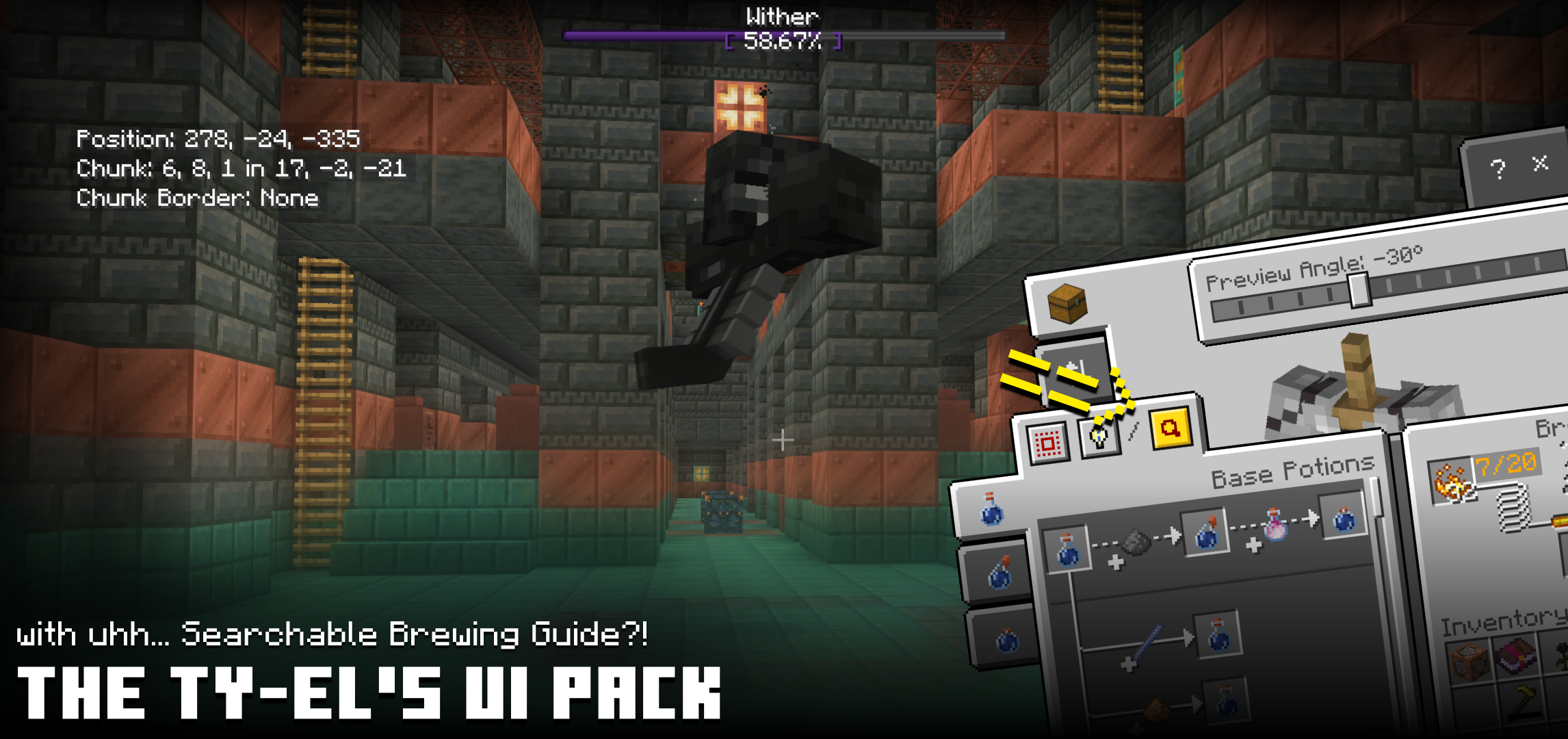 Текстуры The Ty-el's UI Pack 1.21.101 (UI-улучшения)