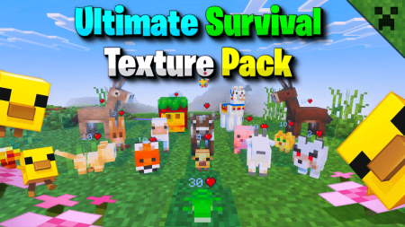 Текстуры Ultimate Survival Texture Pack 26.10 (улучшенный ванильный стиль)