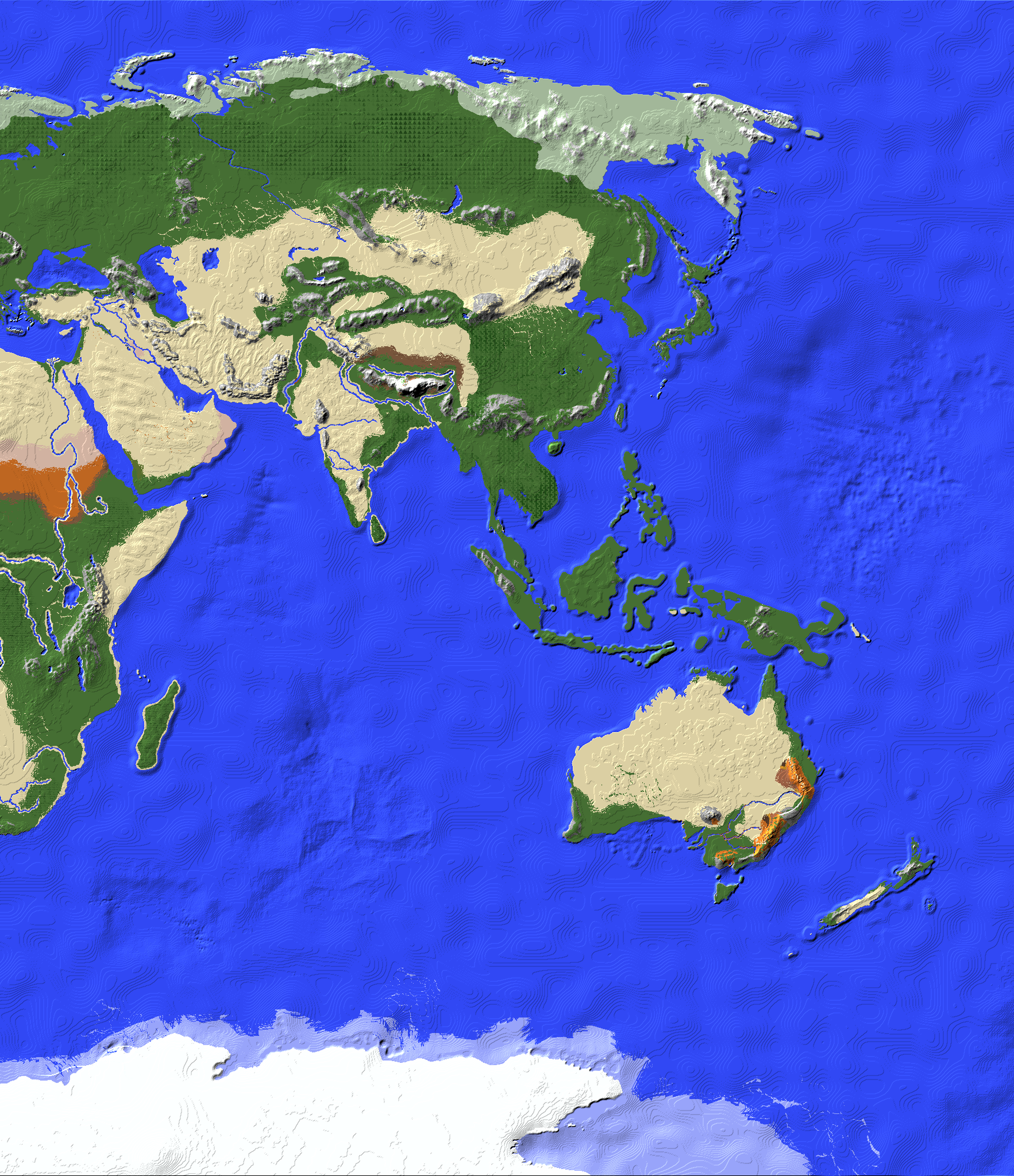 Карта Earth map | World 1.21.8/1.19.4 (реалистичная карта Земли)