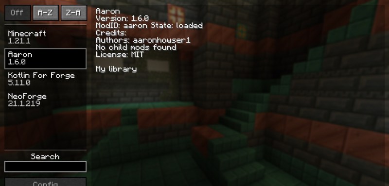 Мод Aaron 26.1/1.21.1 (Библиотека для модов) | 2-08-2026, 15:07 - Моды для Minecraft / Ядра (Библиотеки) / 1.20.1 / 1.21.1 / 26.1