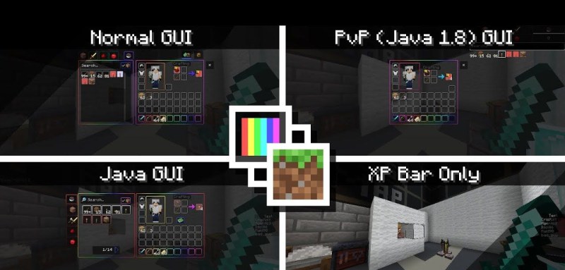 Мод Animated RGB GUI 26.30/1.21.120 (анимированный интерфейс) | 20-08-2026, 13:56 - Моды для Bedrock / 26.x / Разное / 1.21