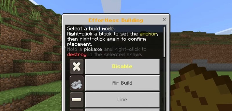 Мод Effortless Building 26.30/1.21.132 (удобные функции) | Вчера, 19:47 - Моды для Bedrock / 26.x / Выживание / Технологии / Разное / Утилиты / Vanilla+ / 1.21