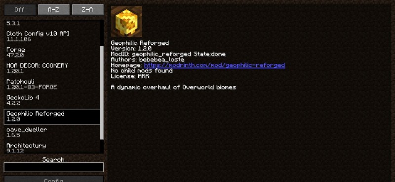 Мод Geophilic Reforged – Biome Additions 1.20.4 (Биомы, улучшение, генерация) | Вчера, 14:56 - Моды для Minecraft / Руды / Миры и биомы / 1.19 / 1.19.1 / 1.19.2 / 1.19.3 / 1.19.4 / 1.20 / 1.20.1 / 1.20.2 / 1.20.4