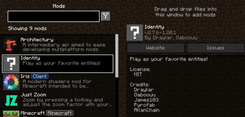 Мод Identity Fix 26.2/1.21.11 (Многопользовательская ролевая игра) | 20-08-2026, 17:55 - Моды для Minecraft / Мобы / RPG / 1.20.1 / 1.20.4 / 1.20.5 / 1.20.6 / 1.21 / 1.21.1 / 1.21.4 / 1.21.8 / 1.21.10 / 1.21.11 / 26.2