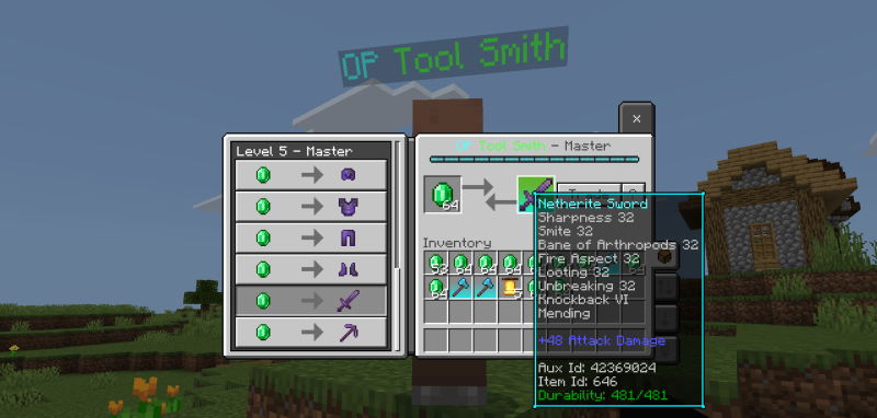 Карта OP Tool Smith + Mod 26.40/1.21.132 (выживание с деревней) | Сегодня, 12:28 - Карты для Bedrock / Приключения / Выживание / 26.x / 1.21