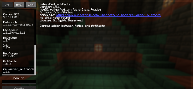 Мод Reliquified Artifacts 1.21.1/1.20.1 (совместимость Relics и Artifacts) | 1-08-2026, 14:13 - Моды для Minecraft / Оружие / Магия / RPG / 1.20.1 / 1.21.1