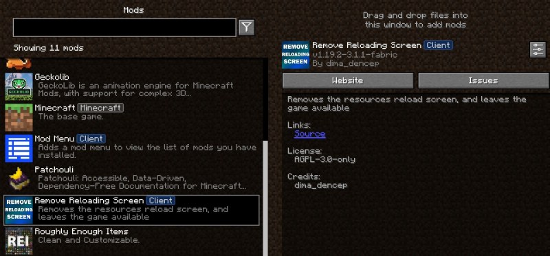 Мод Remove Reloading Screen 26.1.2/1.21.11 (ускорение загрузки ресурспаков) | Вчера, 14:42 - Моды для Minecraft / Декор / Инструменты / 1.16.5 / 1.18.2 / 1.19.2 / 1.19.3 / 1.19.4 / 1.20 / 1.20.1 / 1.20.2 / 1.20.4 / 1.20.6 / 1.21 / 1.21.1 / 1.21.4 / 1.21.5 / 1.21.8 / 1.21.10 / 1.21.11 / 26.1 / 26.1.1 / 26.1.2 / 26.2