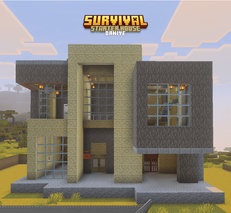 Survival Starter House (40 карт) 26.3/1.21.132 (выживание на острове) | 21-08-2026, 16:52 - Карты для Bedrock / Приключения / Постройки / Выживание / 26.x / 1.21