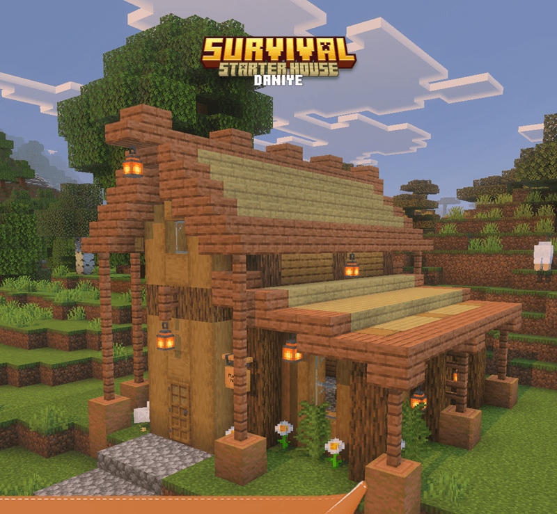 Survival Starter House (40 карт) 26.3/1.21.132 (выживание на острове) | 21-08-2026, 16:52 - Карты для Bedrock / Приключения / Постройки / Выживание / 26.x / 1.21