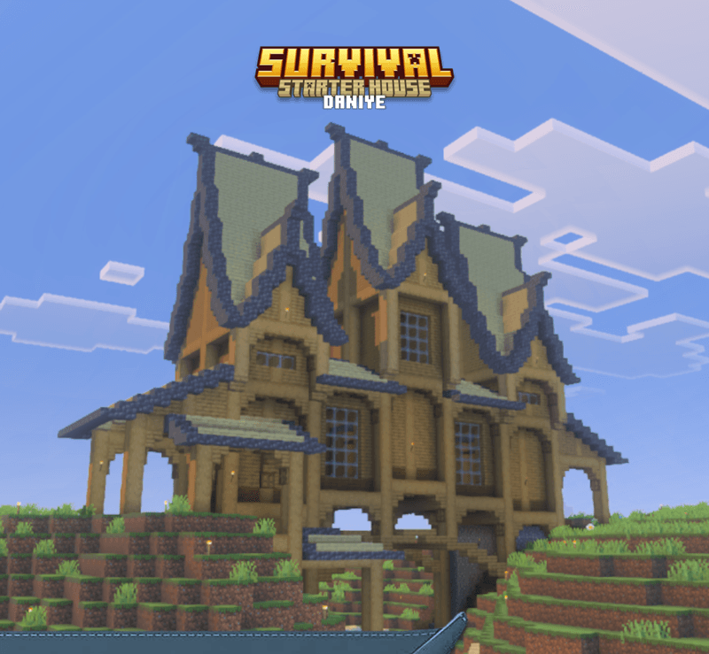 Survival Starter House (40 карт) 26.3/1.21.132 (выживание на острове) | 21-08-2026, 16:52 - Карты для Bedrock / Приключения / Постройки / Выживание / 26.x / 1.21