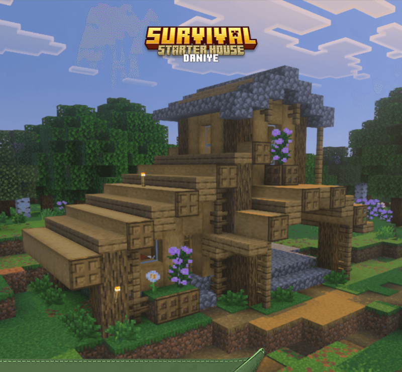 Survival Starter House (40 карт) 26.3/1.21.132 (выживание на острове) | 21-08-2026, 16:52 - Карты для Bedrock / Приключения / Постройки / Выживание / 26.x / 1.21