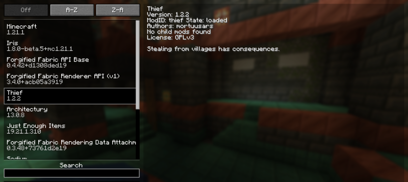 Мод Thief 26.2/1.21.11 (Наказание за воровство) | 2-08-2026, 15:06 - Моды для Minecraft / RPG / Инструменты / 1.20.1 / 1.21.1 / 1.21.4 / 1.21.5 / 1.21.8 / 1.21.10 / 1.21.11 / 26.1 / 26.1.1 / 26.1.2 / 26.2