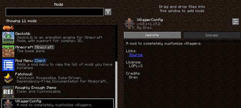 Мод VillagerConfig 26.2/1.21.11 (Настройка торговцев) | 2-08-2026, 15:09 - Моды для Minecraft / Инструменты / 1.16.1  / 1.16.2  / 1.16.4 / 1.17 / 1.16.5 / 1.17.1 / 1.18 / 1.18.1 / 1.18.2 / 1.19 / 1.19.1 / 1.19.2 / 1.19.3 / 1.19.4 / 1.20 / 1.20.1 / 1.20.2 / 1.20.4 / 1.20.5 / 1.20.6 / 1.21 / 1.21.1 / 1.21.4 / 1.21.5 / 1.21.8 / 1.21.10 / 1.21.11 / 26.1 / 26.1.1 / 26.1.2 / 26.2
