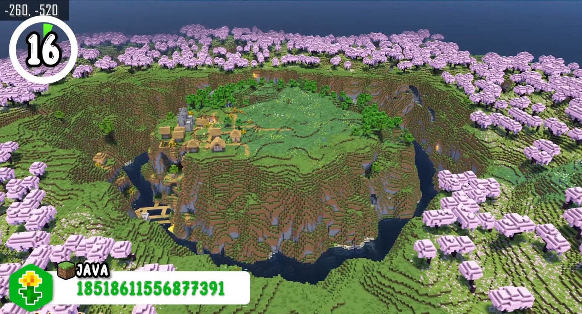 Minecraft seed 18518611556877391 — скриншот 1