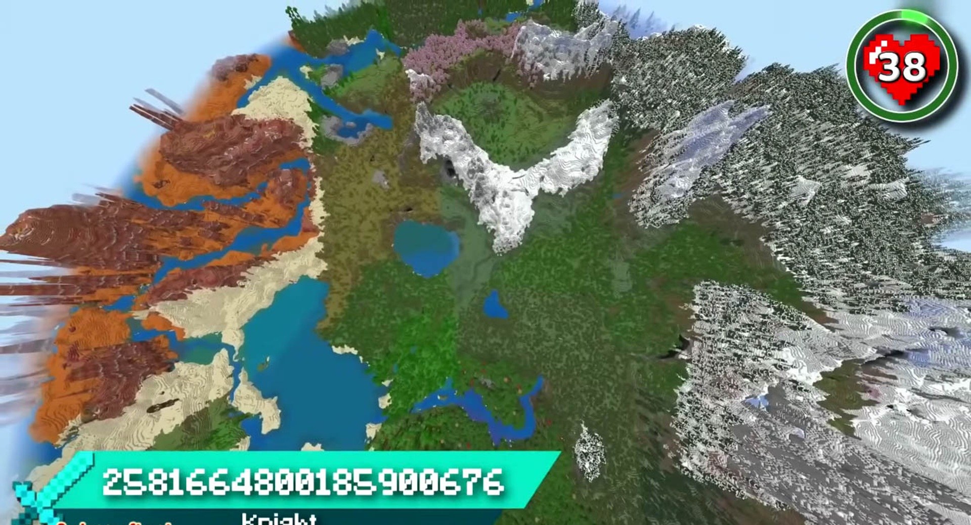 Minecraft seed 2581664800185900676 — скриншот 1