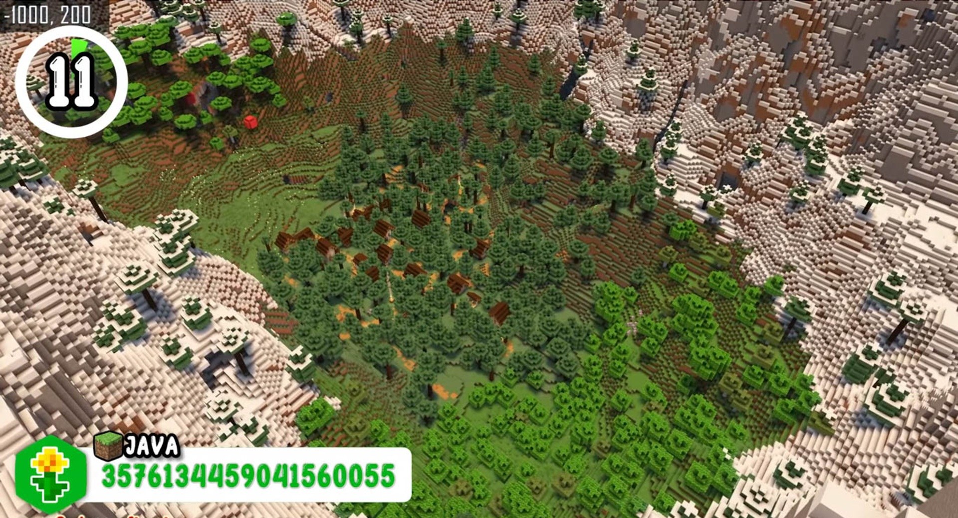 Minecraft seed 3576134459041560055 — скриншот 1