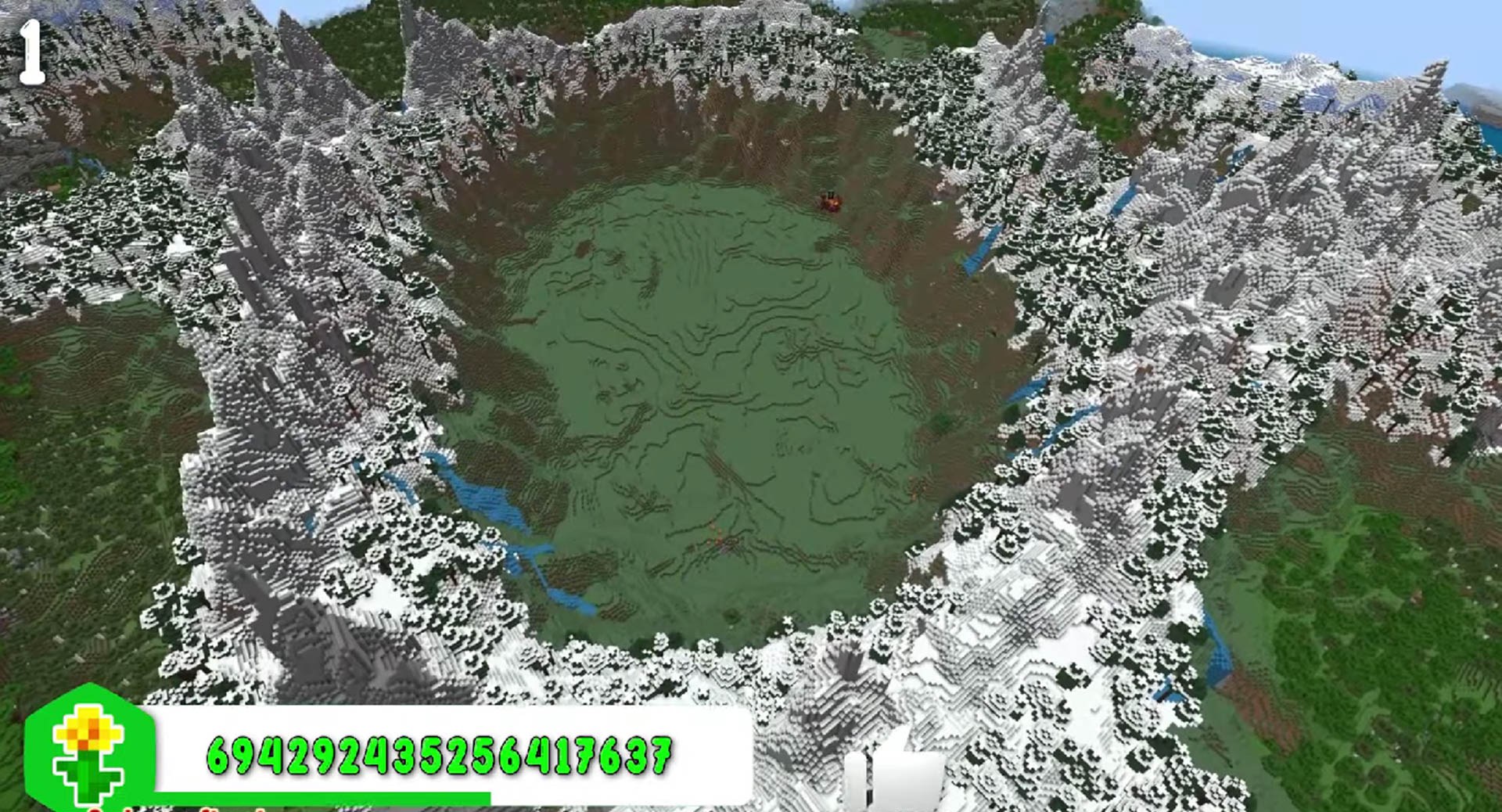 Minecraft seed 694292435256417637 — скриншот 1