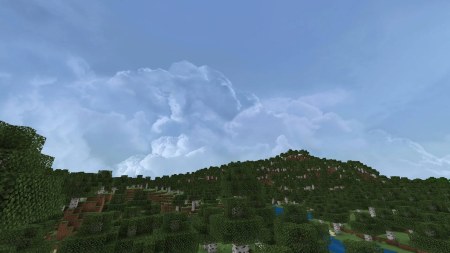 Шейдеры Dramatic Skys Bedrock 1.21.51 (реалистичные облака)