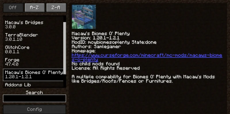 Мод Macaw's Biomes O' Plenty 26.1.2/1.21.11 (совместимость, дерево, декор) | Вчера, 16:44 - Моды для Minecraft / Декор / 1.16.5 / 1.17.1 / 1.18.1 / 1.18.2 / 1.19 / 1.19.2 / 1.19.3 / 1.19.4 / 1.20 / 1.20.1 / 1.20.2 / 1.20.4 / 1.20.6 / 1.21 / 1.21.1 / 1.21.4 / 1.21.5 / 1.21.8 / 1.21.10 / 1.21.11 / 26.1.2 / 26.2