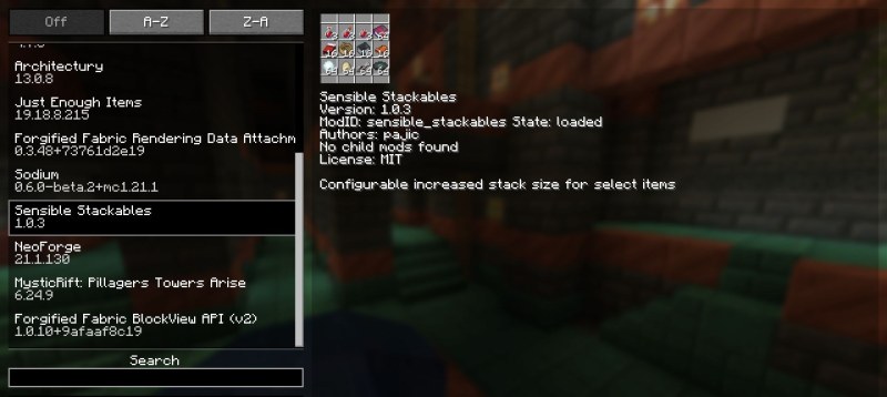 Мод Sensible Stackables 26.2/1.21.11 (Баланс и утилиты) | 6-09-2026, 13:38 - Моды для Minecraft / Инструменты / 1.21 / 1.21.1 / 1.21.4 / 1.21.5 / 1.21.8 / 1.21.10 / 1.21.11 / 26.1 / 26.1.1 / 26.1.2 / 26.2