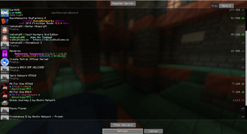 Мод Server Browser - In Game Server Listings 1.21.5/1.19.4 (список серверов в игре) | Вчера, 13:29 - Моды для Minecraft / Инструменты / 1.16 / 1.16.4 / 1.16.5 / 1.18.2 / 1.19.2 / 1.19.3 / 1.19.4 / 1.20.1 / 1.21 / 1.21.1 / 1.21.5