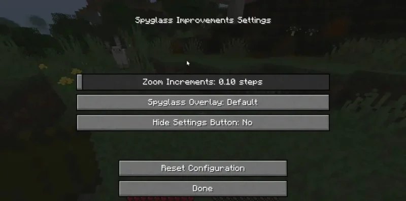 Мод Spyglass Improvements 26.1.2/1.21.11 (Подзорная труба, быстрый зум) | Вчера, 16:59 - Моды для Minecraft / Декор / Инструменты / 1.18.1 / 1.18.2 / 1.19 / 1.19.1 / 1.19.2 / 1.19.3 / 1.19.4 / 1.20 / 1.20.1 / 1.20.2 / 1.20.4 / 1.20.6 / 1.21 / 1.21.1 / 1.21.4 / 1.21.5 / 1.21.8 / 1.21.10 / 1.21.11 / 26.1 / 26.1.1 / 26.1.2 / 26.2
