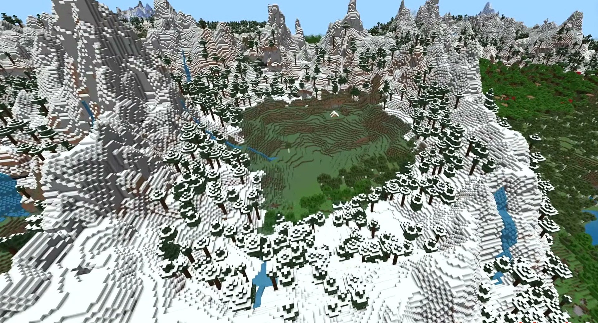 Minecraft seed -1407625683096375766 — скриншот 1