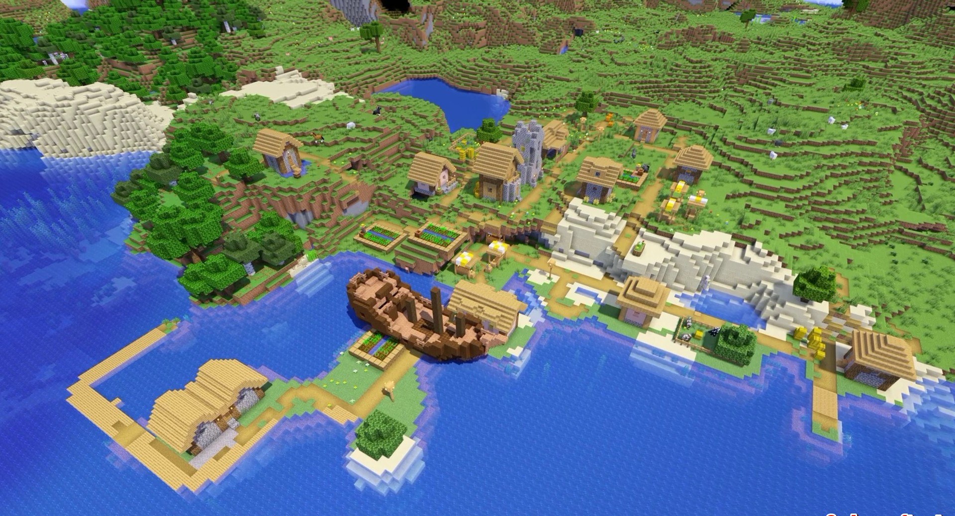 Minecraft seed -2579436686574661535 — скриншот 1