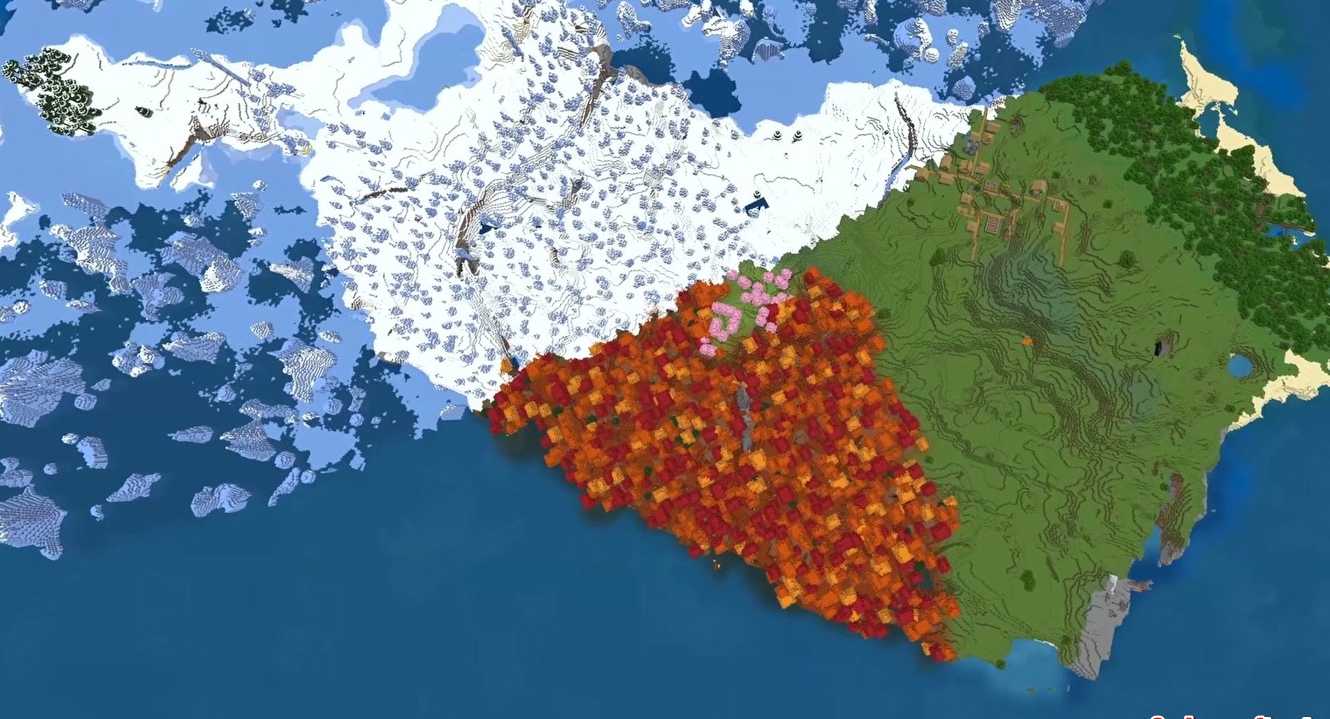 Minecraft seed 100000062592452769 — скриншот 1