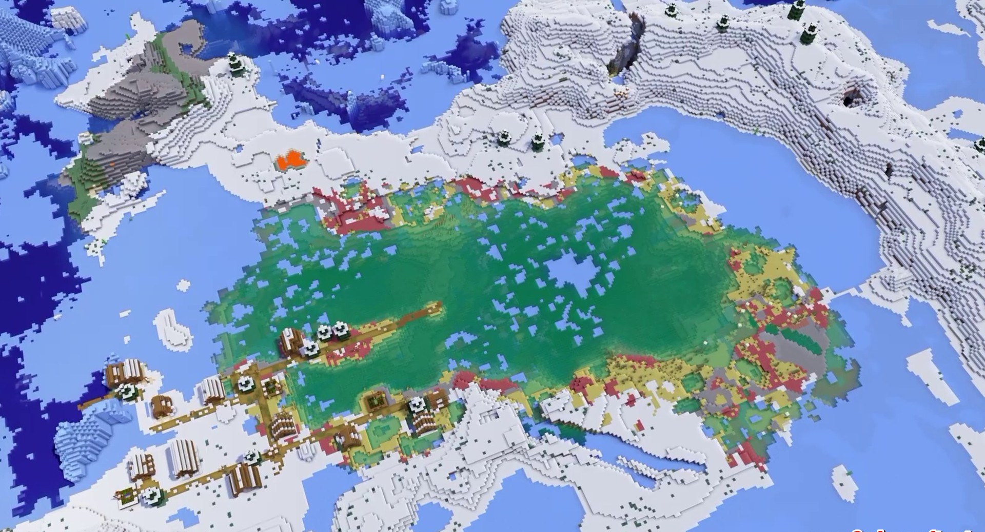 Minecraft seed 2385781902599543918 — скриншот 1