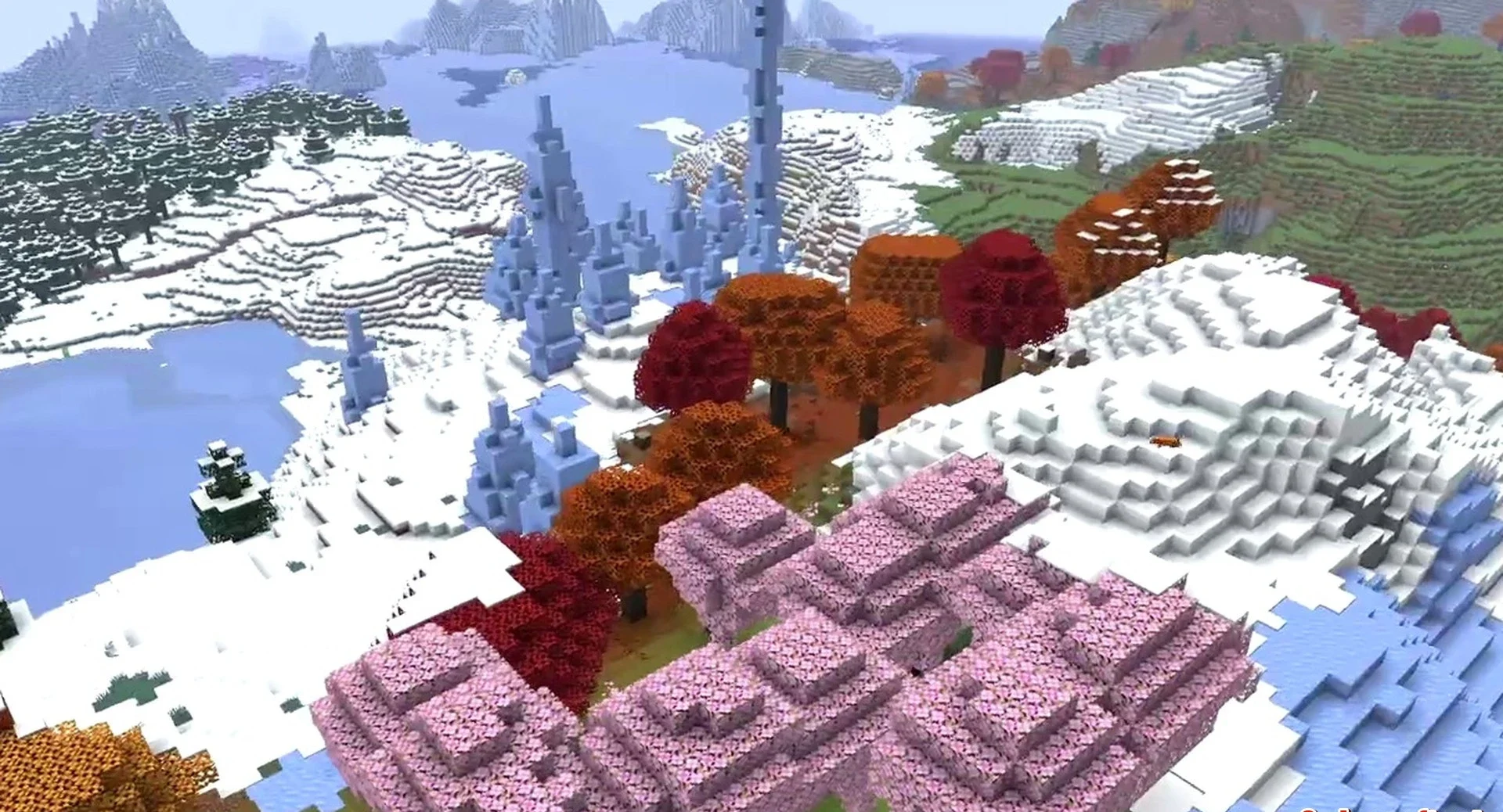 Minecraft seed 6889192652397090698 — скриншот 1
