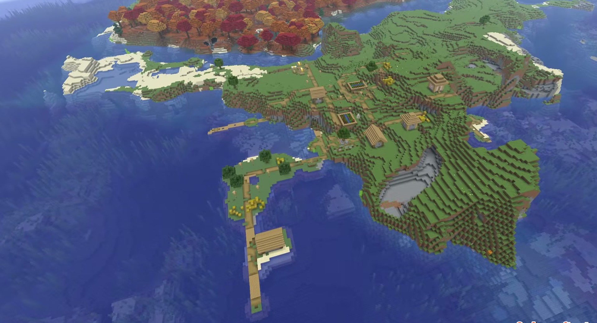 Minecraft seed 8608349213376983074 — скриншот 1