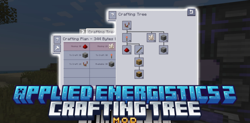 Мод AE2: Crafting Tree 1.21.1/1.20.1 (Дерево крафта для AE2)