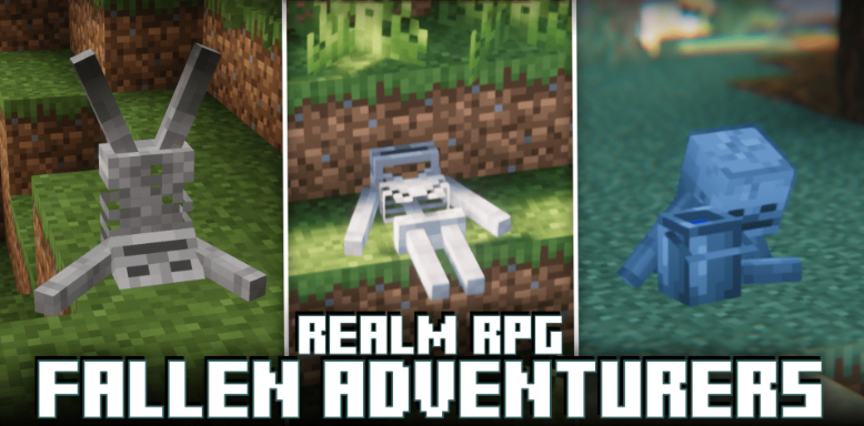 Мод Realm RPG: Fallen Adventurers 1.21.1/1.19.4 (Скелеты искателей приключений)