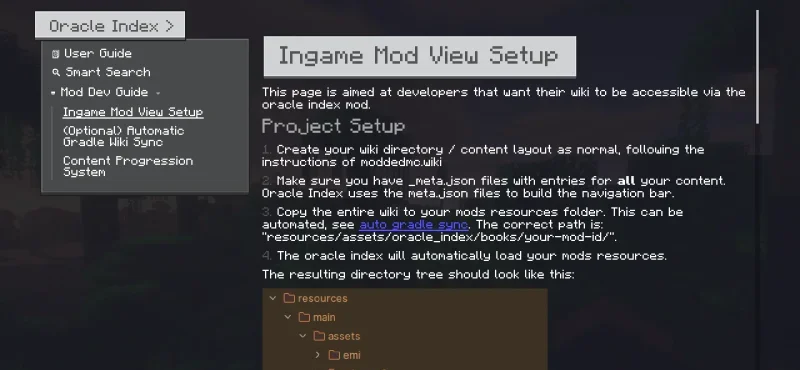 Мод Oracle Index 26.1.2/1.21.1 (Просмотр вики в игре) | 14-10-2026, 18:35 - Моды для Minecraft / Мини карта / Инструменты / Ядра (Библиотеки) / 1.21.1 / 26.1.2