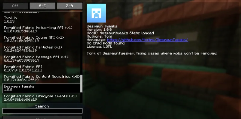 Мод Despawn Tweaks 1.21.1/1.20.1 (Оптимизация исчезновения мобов) | Вчера, 15:17 - Моды для Minecraft / Инструменты / 1.20 / 1.20.1 / 1.21.1
