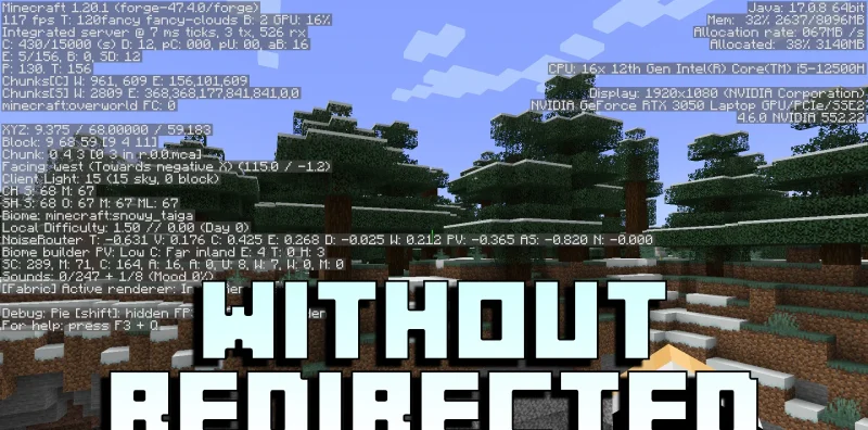 Мод Redirected 1.21.1/1.20.1 (оптимизация памяти) | 18-10-2026, 14:29 - Моды для Minecraft / Инструменты / 1.20 / 1.20.1 / 1.21.1