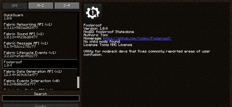 Мод Foolproof 1.21.1/1.20.1 (Утилита для сборок) | 14-10-2026, 18:25 - Моды для Minecraft / Декор / Инструменты / Ядра (Библиотеки) / 1.20 / 1.20.1 / 1.21.1